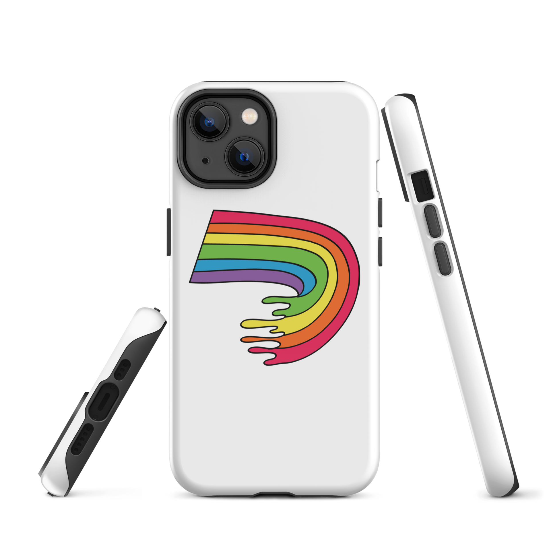D! iPhone Case Drippy Rainbow D! iPhone Case Drippy Rainbow